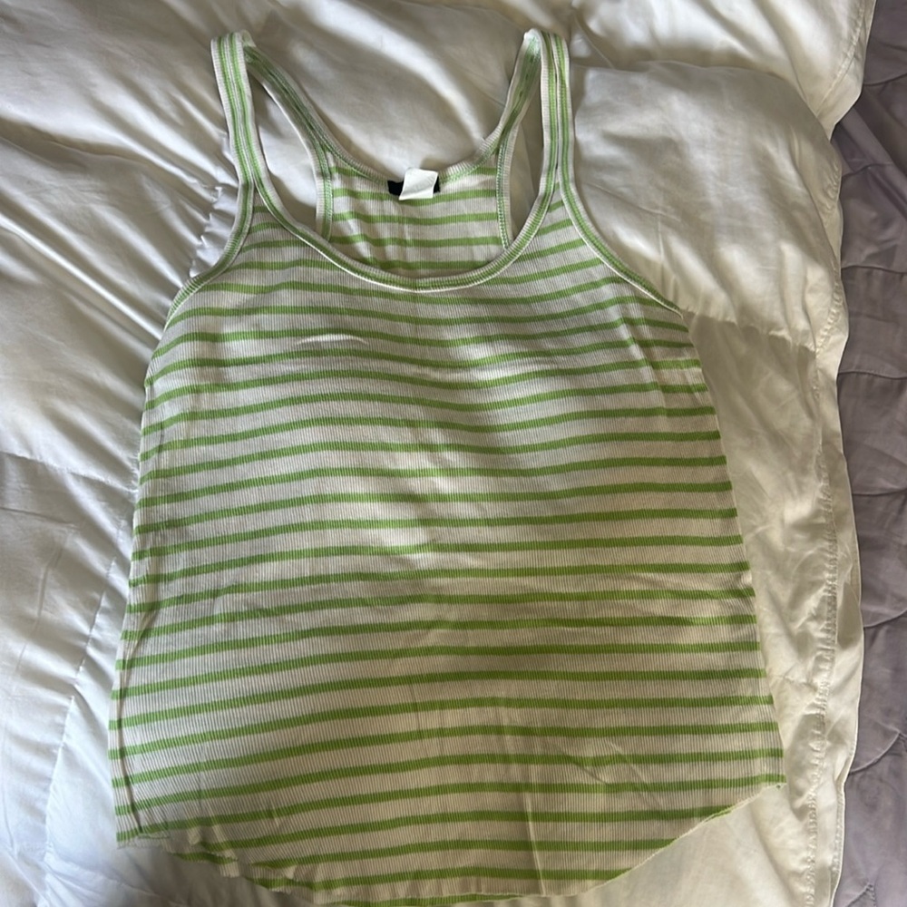 Sleeveless shirt green/white